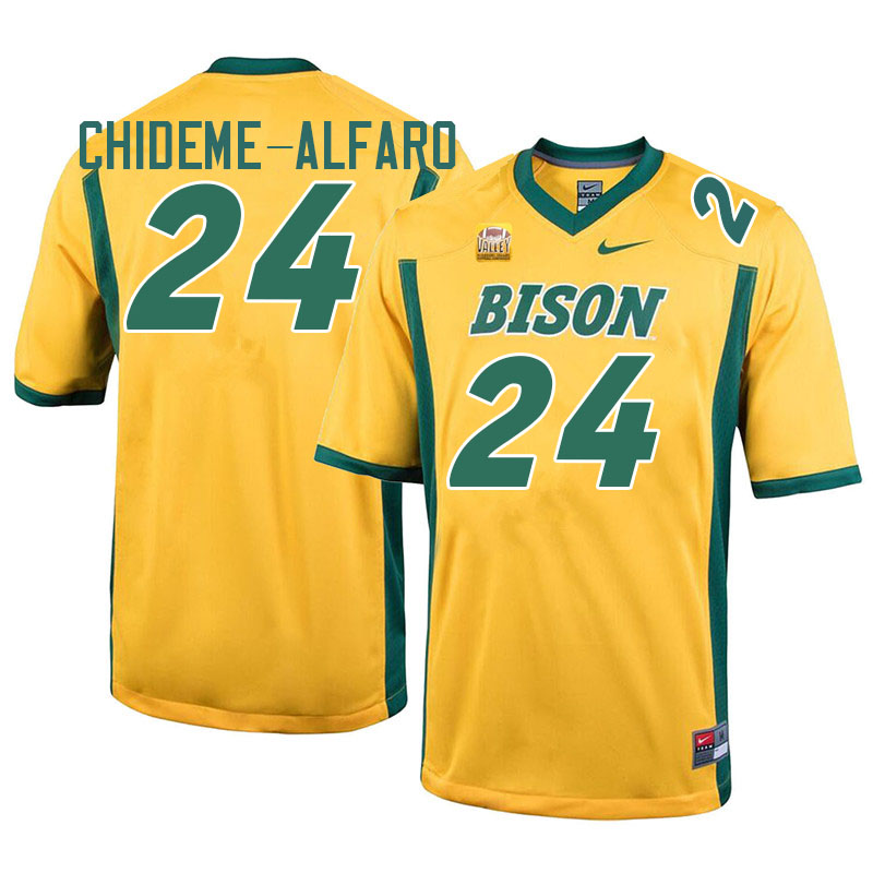 North Dakota State Bison #24 Anthony Chideme-Alfaro College Football Jerseys Stitched-Yellow